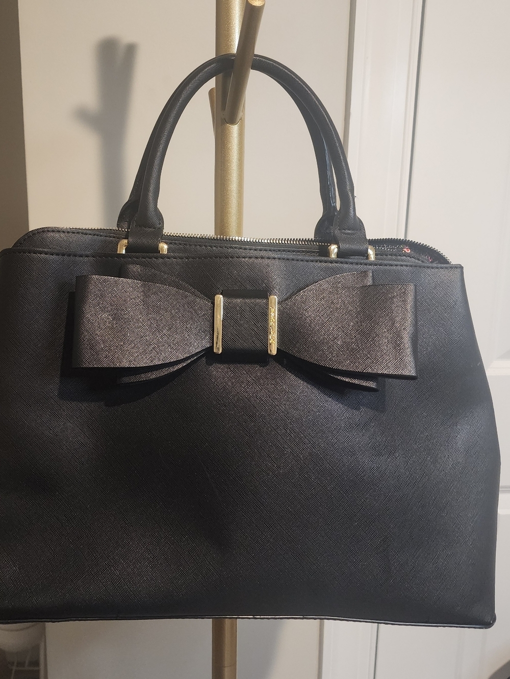 Betsey Johnson Bow Satchel - Black